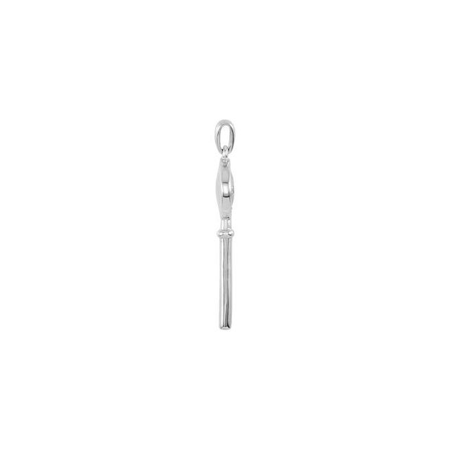 Sterling Silver 1/10 CTW Natural Diamond "Future" Key Pendant