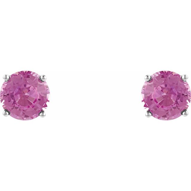 Sterling Silver 4 mm Natural Tourmaline Stud Earrings