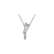 14K White 1/3 CTW Natural Diamond Circle 18" Necklace