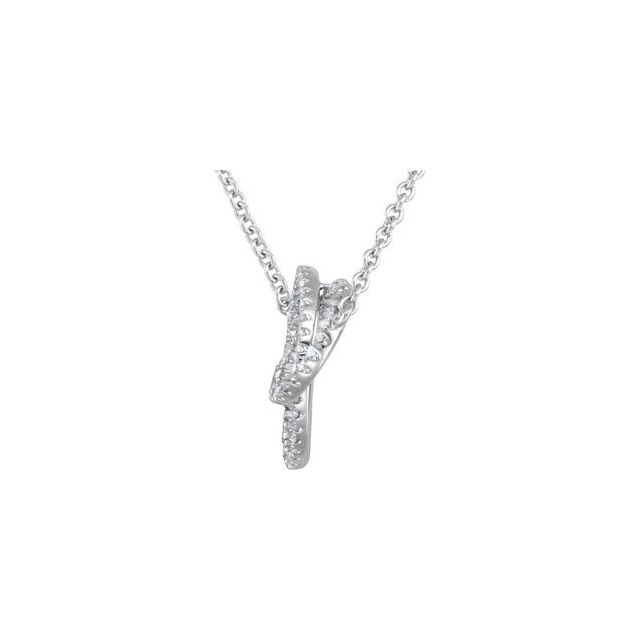 14K White 1/3 CTW Natural Diamond Circle 18" Necklace