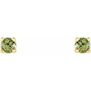 14K Yellow 2.5 mm Natural Peridot Stud Earrings