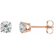 14K Rose 1/2 CTW Natural Diamond Stud Earrings