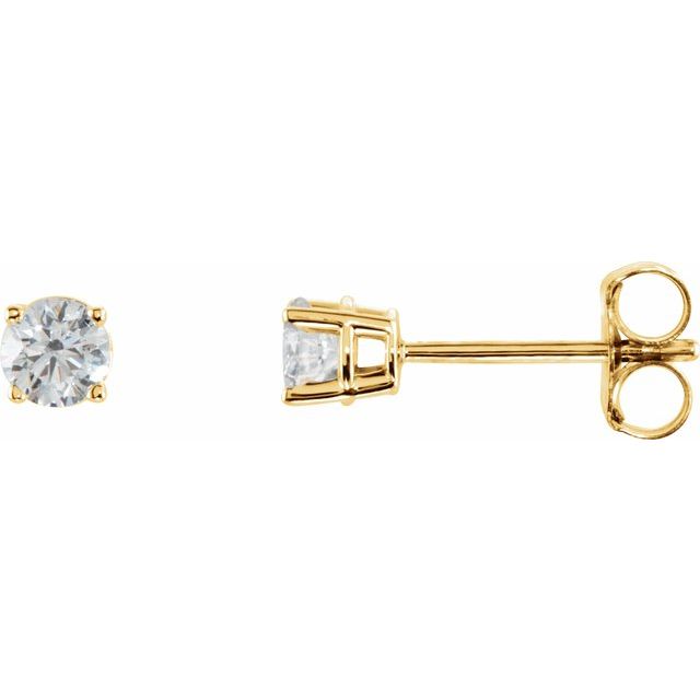 14K Yellow 1/6 CTW Natural Diamond Stud Earrings