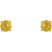 14K Yellow 5 mm Natural Yellow Sapphire Stud Earrings