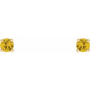 14K Yellow 2.5 mm Natural Yellow Sapphire Stud Earrings