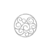 Sterling Silver 1/6 CTW Natural Diamond Scroll Pendant