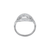 Sterling Silver .07 CTW Natural Diamond Circle Ring
