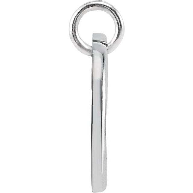 14K White .04 CTW Natural Diamond Posh Mommy? Initial L Pendant