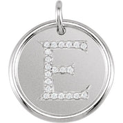Sterling Silver .08 CTW Natural Diamond Posh Mommy? Initial E Pendant
