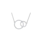 14K White 1/3 CTW Natural Diamond Circle 18" Necklace
