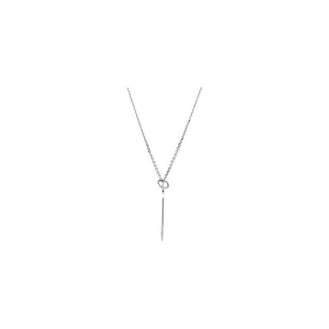 Sterling Silver .025 CT Natural Diamond Dog Tag 18" Necklace