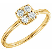 14K Yellow 1/4 CTW Natural Diamond Stackable Ring