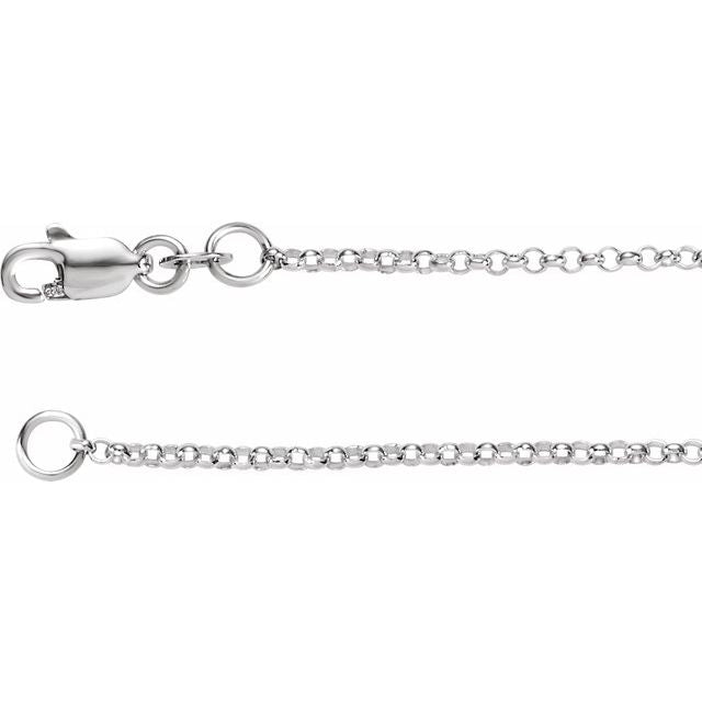 Sterling Silver 1.5 mm Rolo 16" Chain