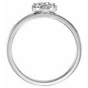 14K White 1/4 CTW Natural Diamond Stackable Ring