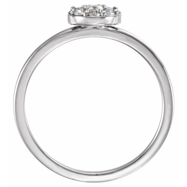 14K White 1/4 CTW Natural Diamond Stackable Ring