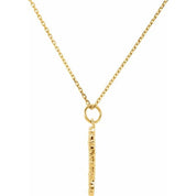 14K Yellow 1/5 CTW Natural Diamond Girl 16" Necklace