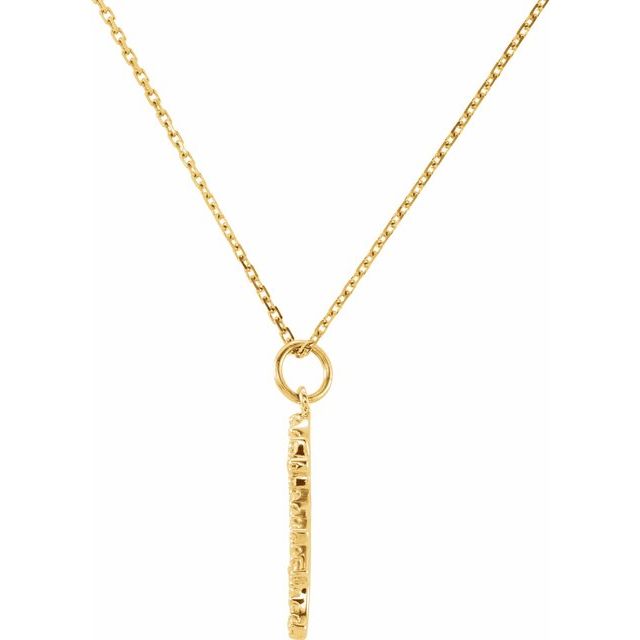 14K Yellow 1/5 CTW Natural Diamond Girl 16" Necklace