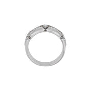 Sterling Silver 1/2 CTW Natural Black & White Diamond Vintage-Inspired Ring