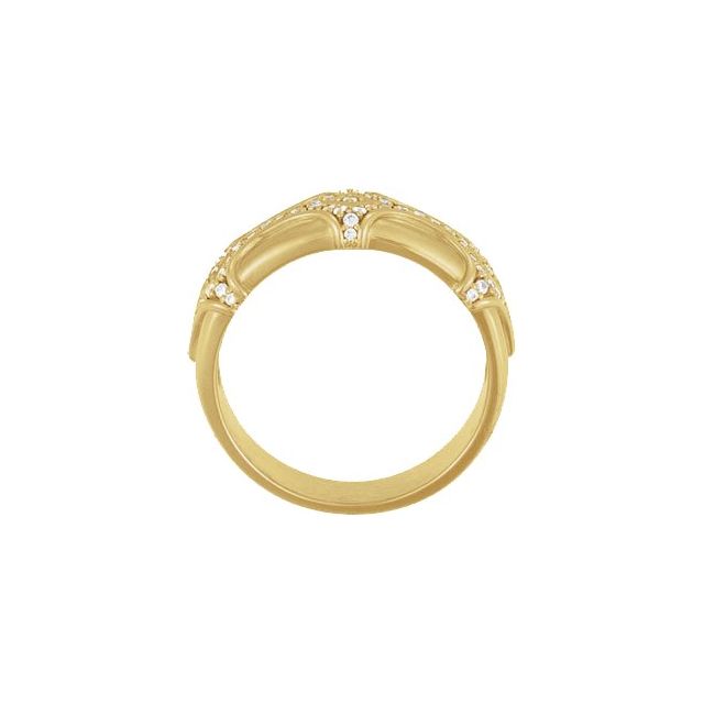 14K Yellow 1/2 CTW Natural Diamond Vintage-Inspired Ring