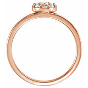 14K Rose 1/4 CTW Natural Diamond Stackable Ring