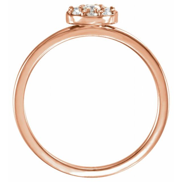 14K Rose 1/4 CTW Natural Diamond Stackable Ring