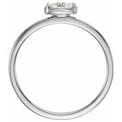 Platinum 1/4 CTW Natural Diamond Stackable Ring