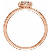 14K Rose 1/4 CTW Natural Diamond Stackable Ring