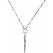14K White 1/5 CTW Natural Diamond Girl 16" Necklace
