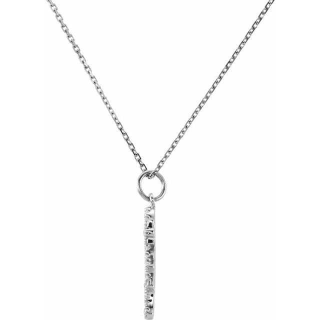 14K White 1/5 CTW Natural Diamond Girl 16" Necklace