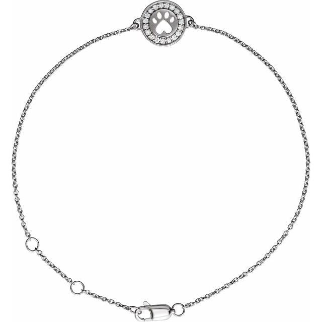 Sterling Silver 1/10 CTW Natural Diamond 7" Bracelet