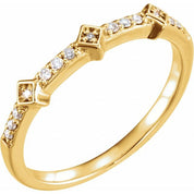14K Yellow 1/10 CTW Natural Diamond Stackable Ring