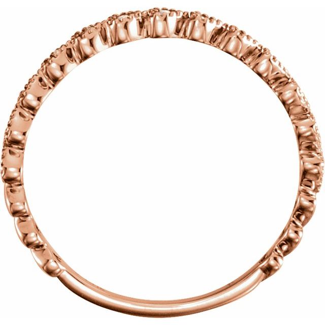 14K Rose Gold .06 CTW Natural Diamond Stackable Heart Ring - Stylish Elegance