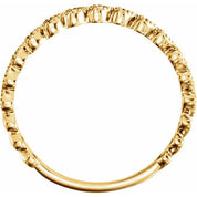 14K Yellow Gold .06 CTW Natural Diamond Stackable Heart Ring - 651965:60001:P