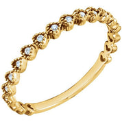 14K Yellow Gold .06 CTW Natural Diamond Stackable Heart Ring - 651965:60001:P