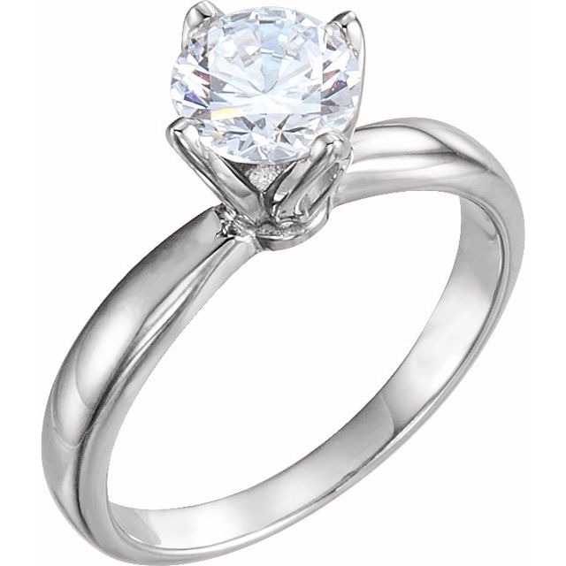 14K Yellow 1/4 CTW Natural Diamond Tulipset? Solitaire Engagement Ring