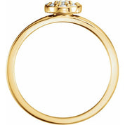 14K Yellow 1/4 CTW Natural Diamond Stackable Ring