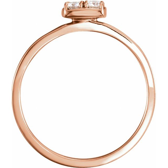 14K Rose 1/4 CTW Natural Diamond Stackable Ring