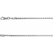 Sterling Silver Diamond-Cut Wheat 20" Chain