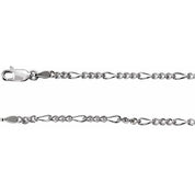 Sterling Silver 2.5 mm Figaro 16" Chain