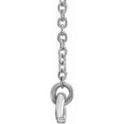 14K White 1/6 CTW Natural Diamond Bar 17.5" Necklace