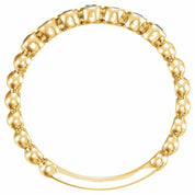 14K Yellow Natural Aquamarine Stackable Ring