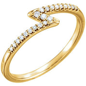 14K Yellow 1/8 CTW Natural Diamond Stackable Ring