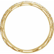 14K Yellow 1/4 CTW Natural Diamond Stackable Link Ring