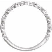 Platinum 1/8 CTW Natural Diamond Stackable Ring