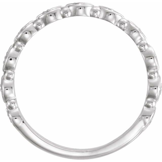 Platinum 1/8 CTW Natural Diamond Stackable Ring