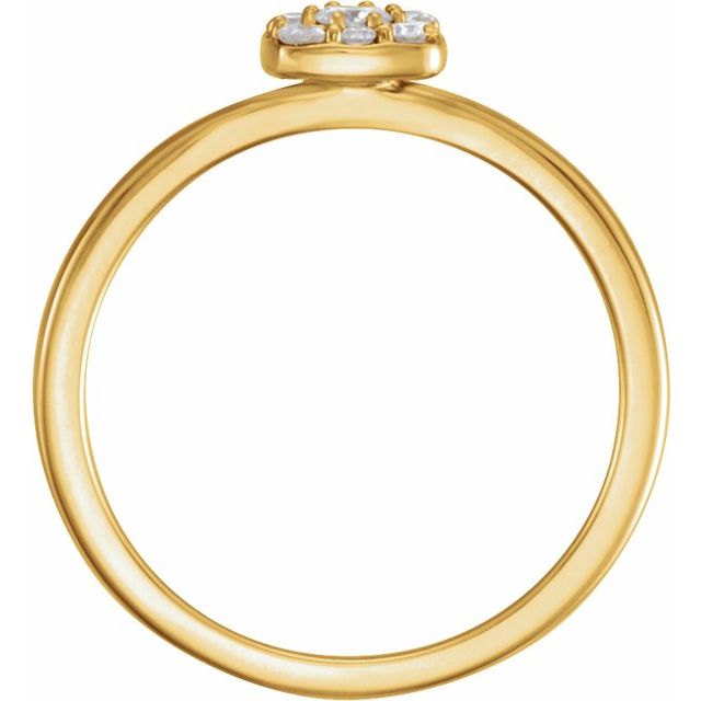 14K Yellow 1/4 CTW Natural Diamond Stackable Cluster Ring