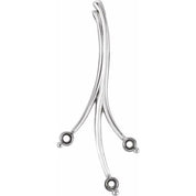 14K White 3/8 CTW Natural Diamond Freeform Pendant