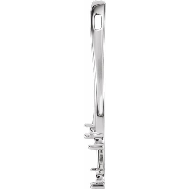 14K White 3/8 CTW Natural Diamond Freeform Pendant