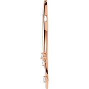 14K Rose 3/8 CTW Natural Diamond Three-Stone Pendant