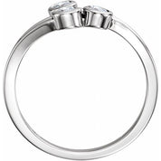 14K Rose 1/3 CTW Natural Diamond Three-Stone Ring